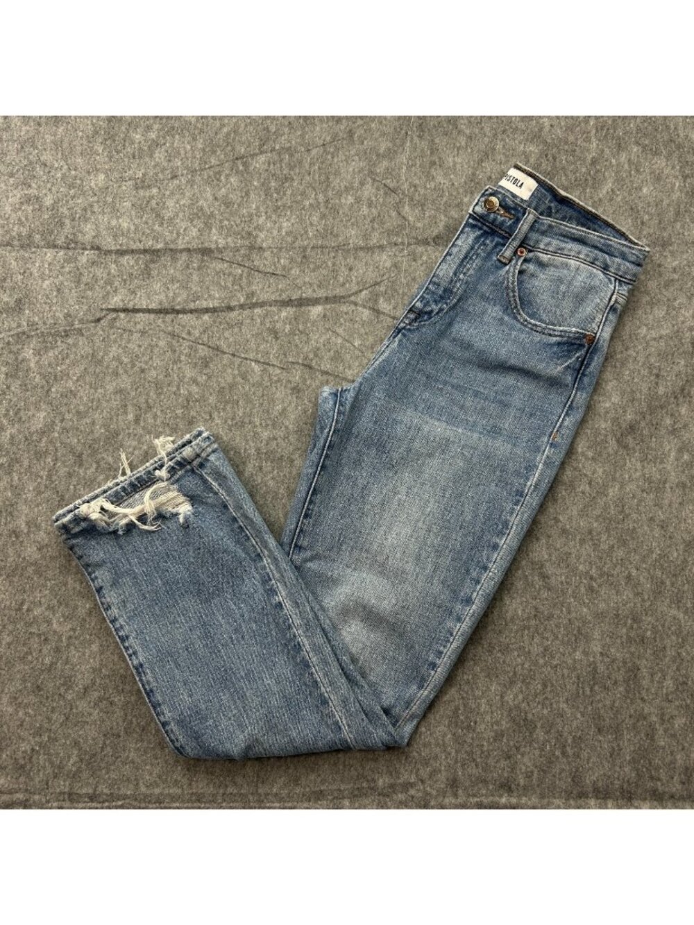 Pistola Lennon High Rise Crop Boot Jeans Women's Size 27 Distressed Denim